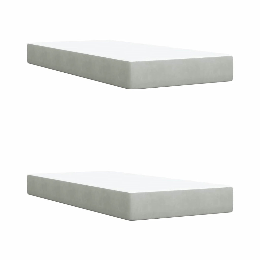 Letto con contenitore LED e materasso Grigio Chiaro 3460254