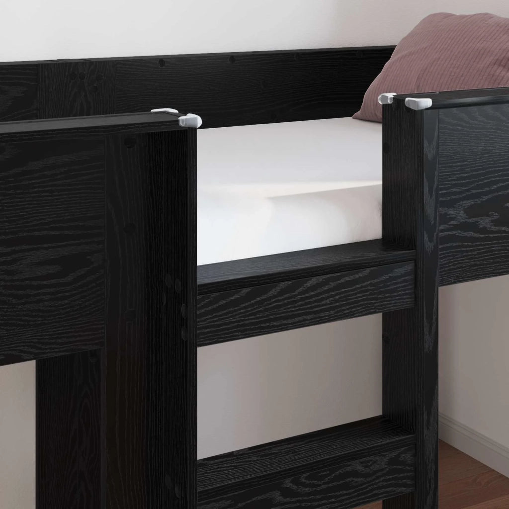 Letto a Castello per Bambini Rovere Nero 90 x 190 cm 3410476