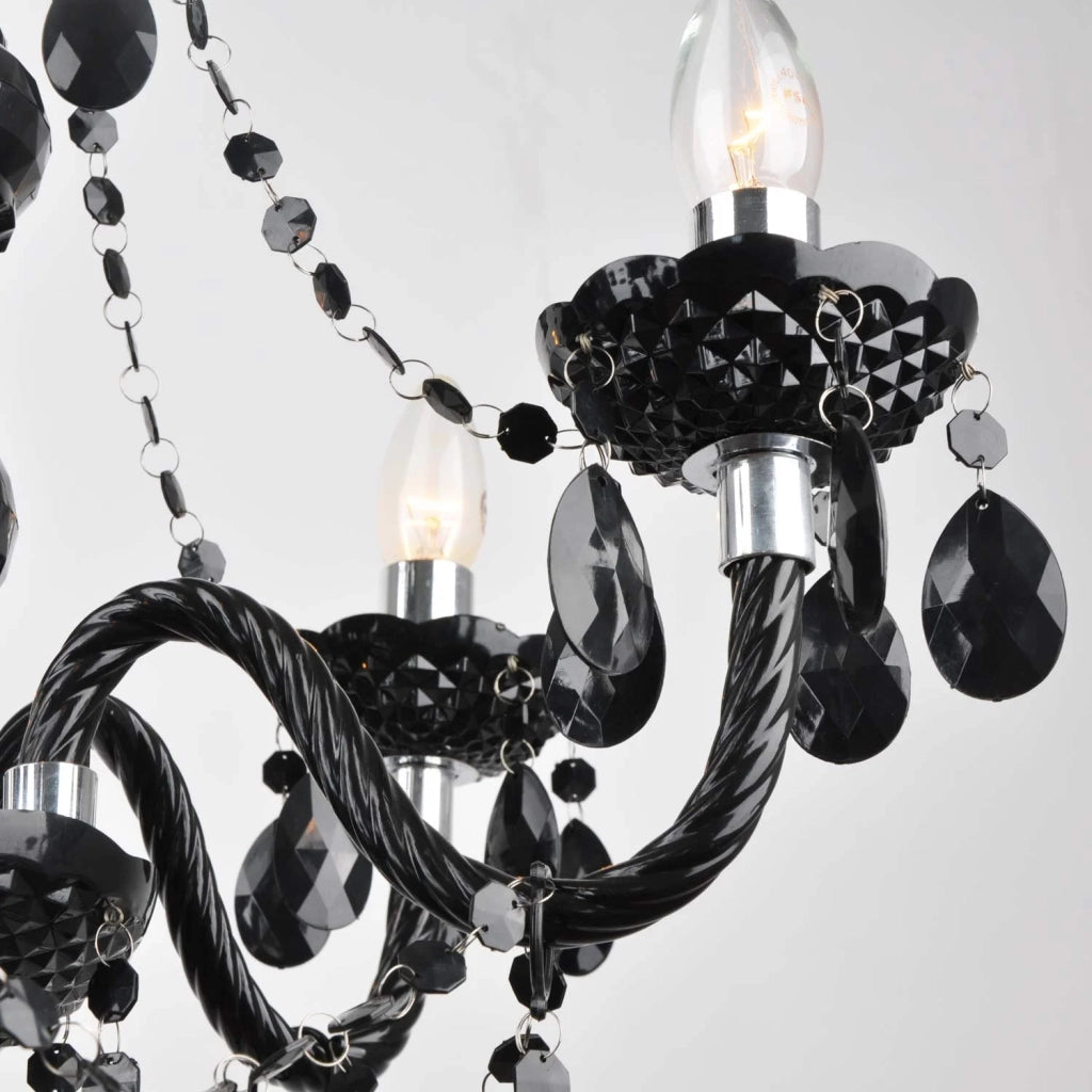 LÚZETE - LAMPADA DA SOFFITTO 6 LUCI GIULIA NERO