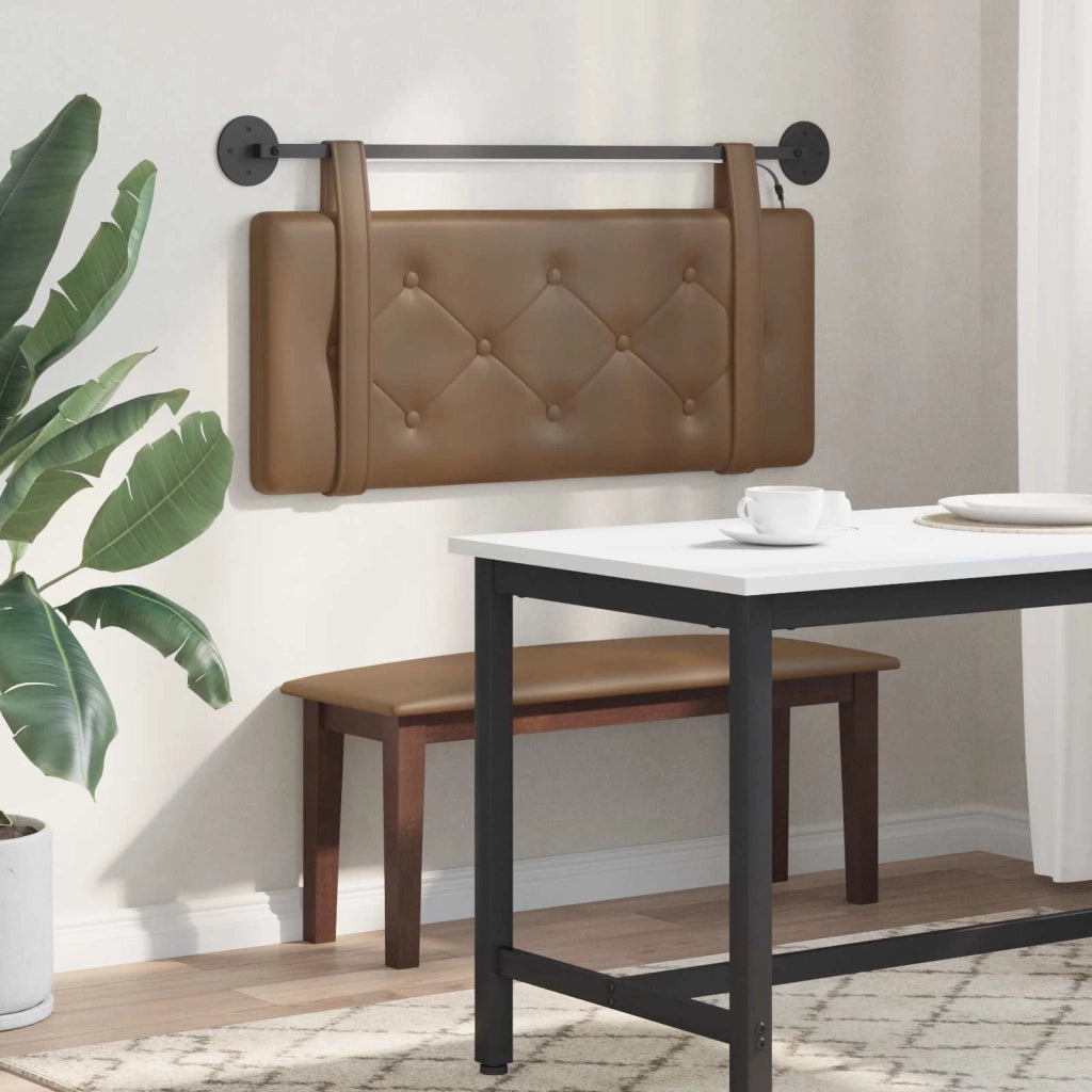 Testiera | Testata sospesa Con luce LED Cappuccino Similpelle