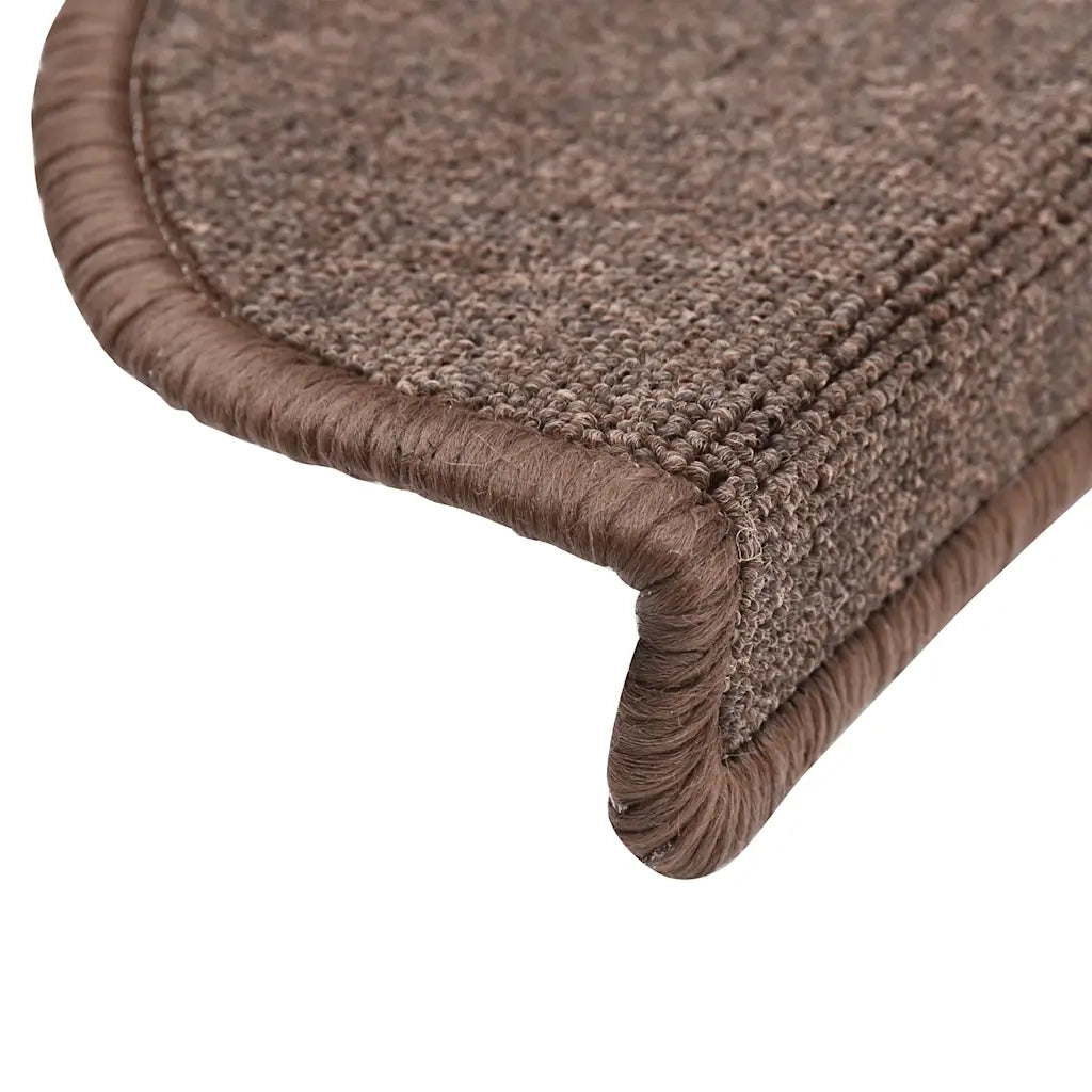 Tappetini per scale 30 pz 56x17x3 cm Marrone caffè Semicircolari 3365737