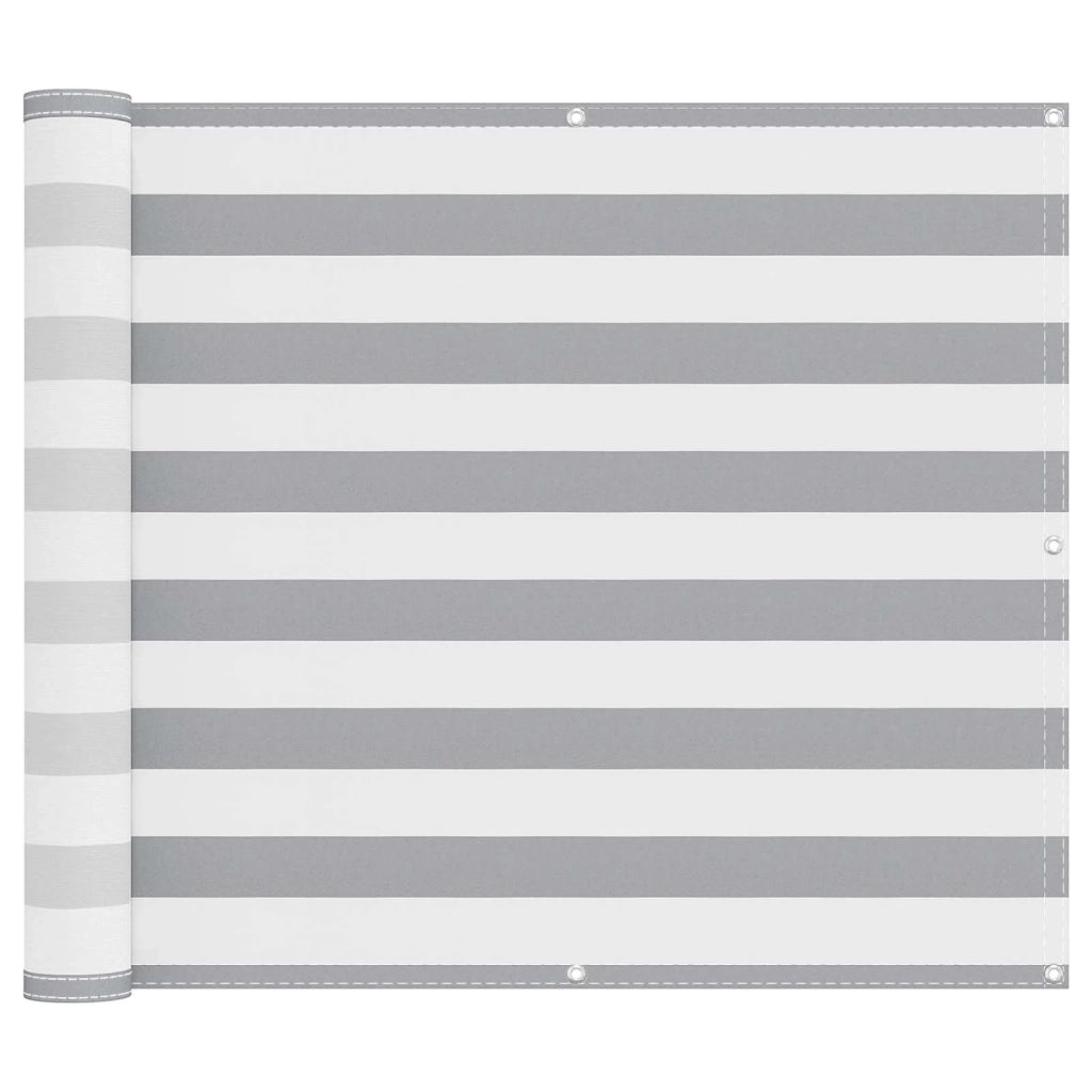 Schermo da balcone | Paravento da Balcone Grigio chiaro e bianco 90 x 400 cm