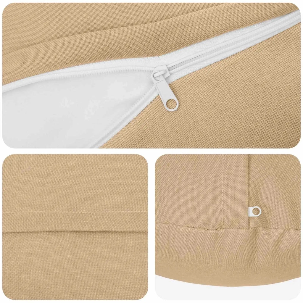 Cuscino con cuscino HEERLEN 2 pz Crema Tessuto 928675