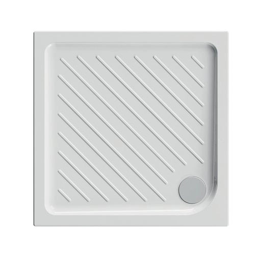 Piatto doccia quadrato CERAMICA DOLOMITE 75x75 BIANCO LUCIDO H 7 cm con antiscivolo - GEMMA 2