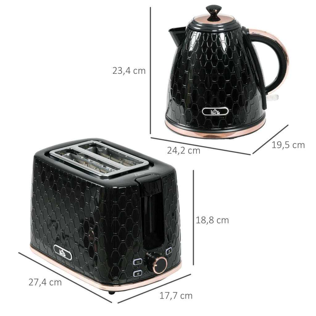 Set Bollitore e Tostapane ¨C Xylo ¨C 1,7 L, Display LED, Nero