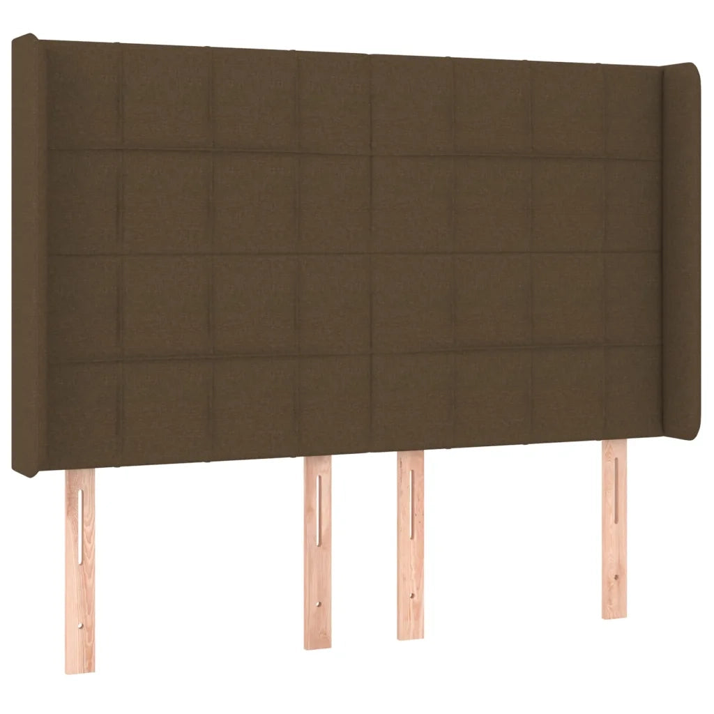 Testiera | Testata a LED MarroneScuro147x16x118/128cm inTessuto