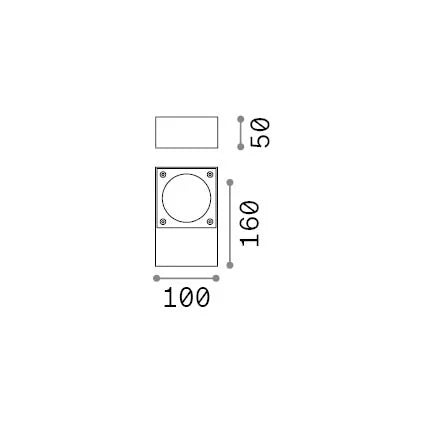 Applique Sirio Coffee IP65 Dimmerabile in Metallo/Vetro Ideal Lux