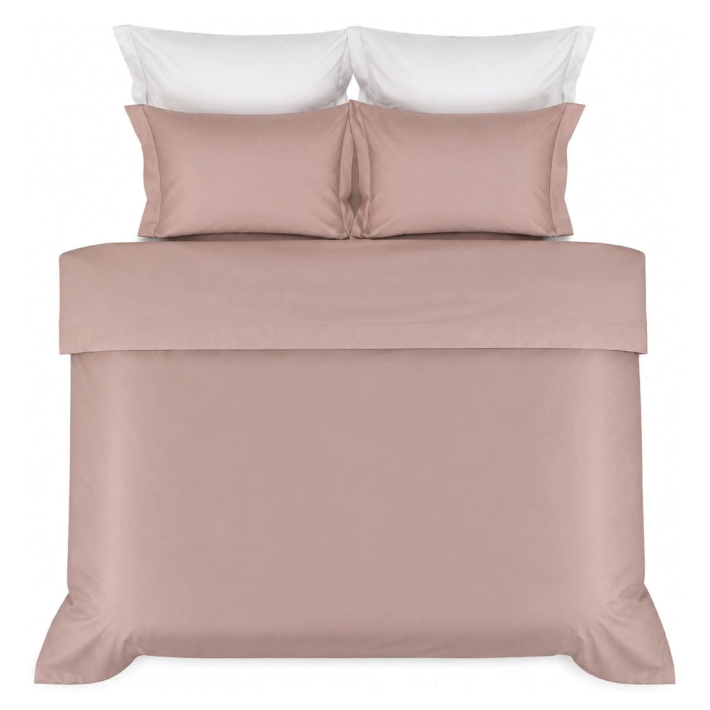 Rosinone, set Completo Letto Singolo in Percalle, Rosa