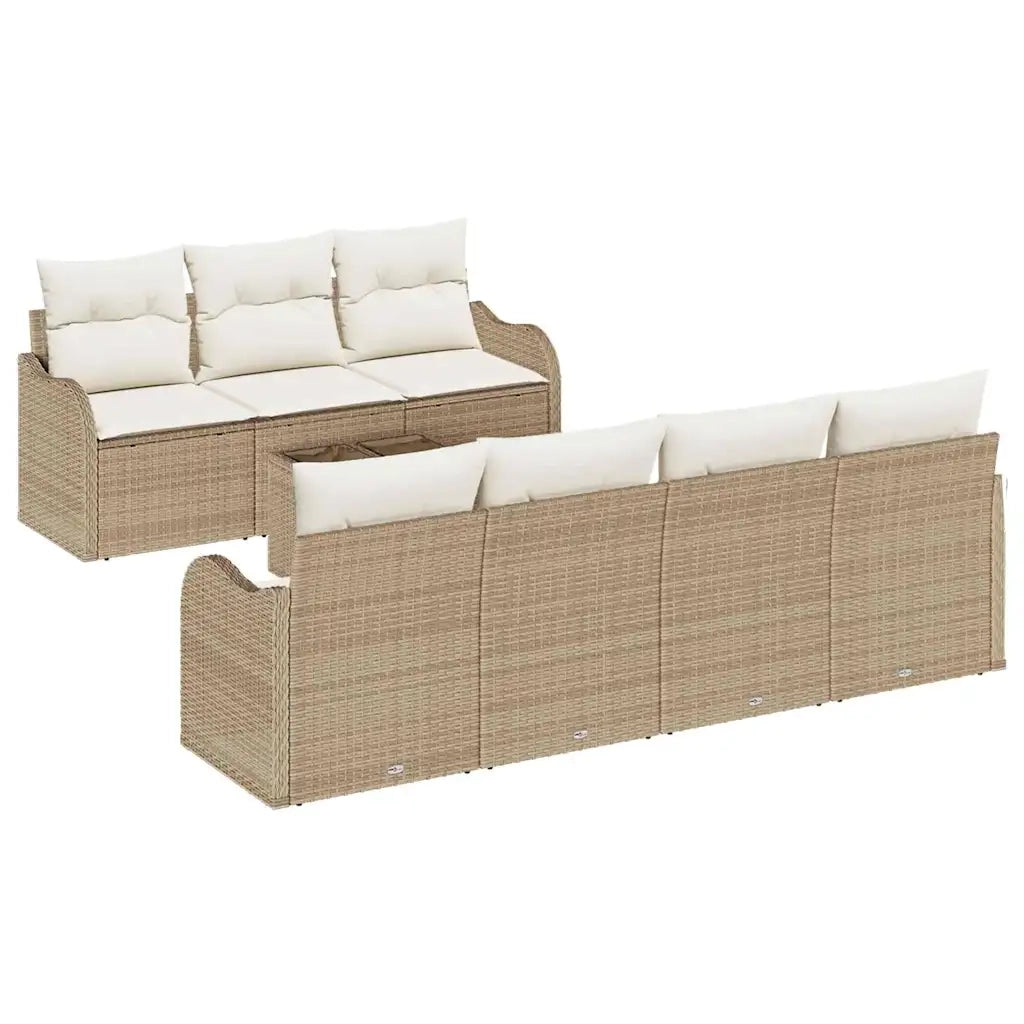 Set Divano da Giardino Beige 55 x 55 x 37 cm polyrattan 3345611