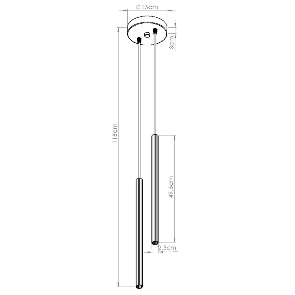 Lampada a sospensione ARCHE 2P oltremare