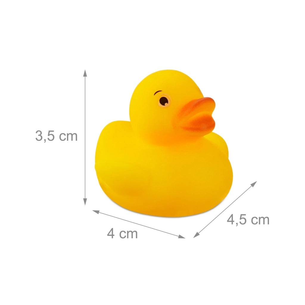 Lotto di 48 paperelle da bagno divertenti giocattoli decorativi 3,5 x 4,5 x 4 cm in PVC giallo 13_0004247