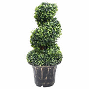 Pianta di Bosso Artificiale a Spirale con Vaso Verde 59 cm 336507