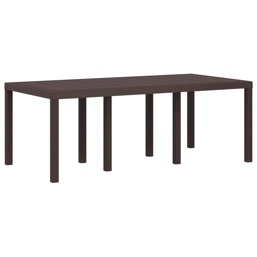 Set da Pranzo per Giardino 9 pz Marrone e Tortora PP 3430157