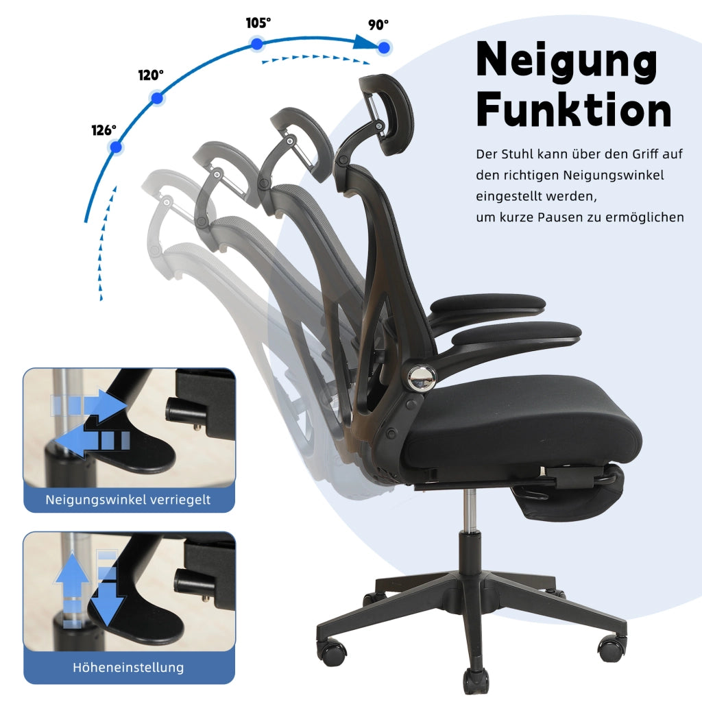 Sedia da ufficio ergonomica reclinabile ¨C Minimal ¨C nero