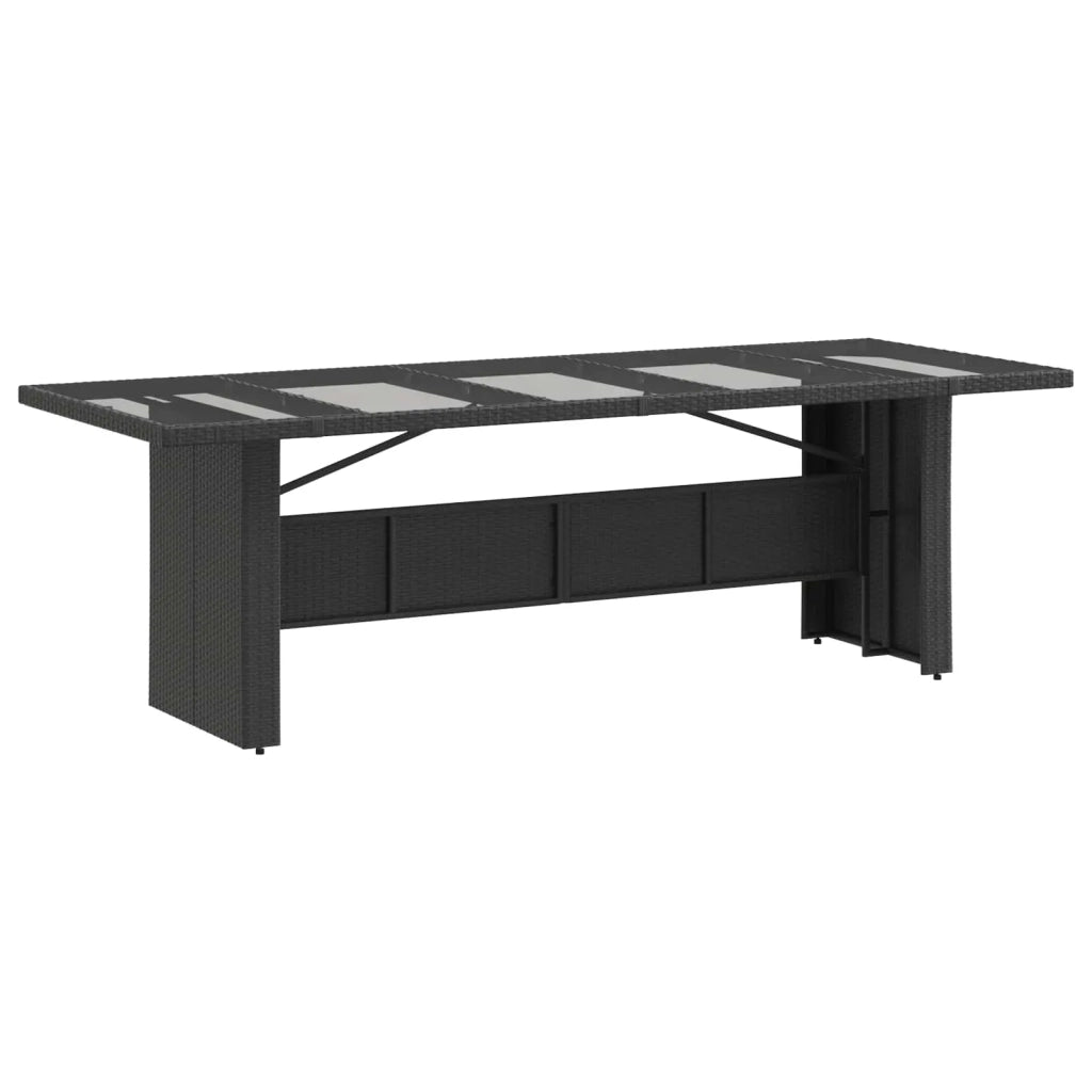 Set da pranzo per esterni 9 pz Nero e Turchese polyrattan 3422386