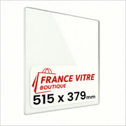 515 x 379 x 4 mm - Vetro per stufa a legna - vetro camino di ricambio - vetro per caminetto resistente al fuoco - France Vitre