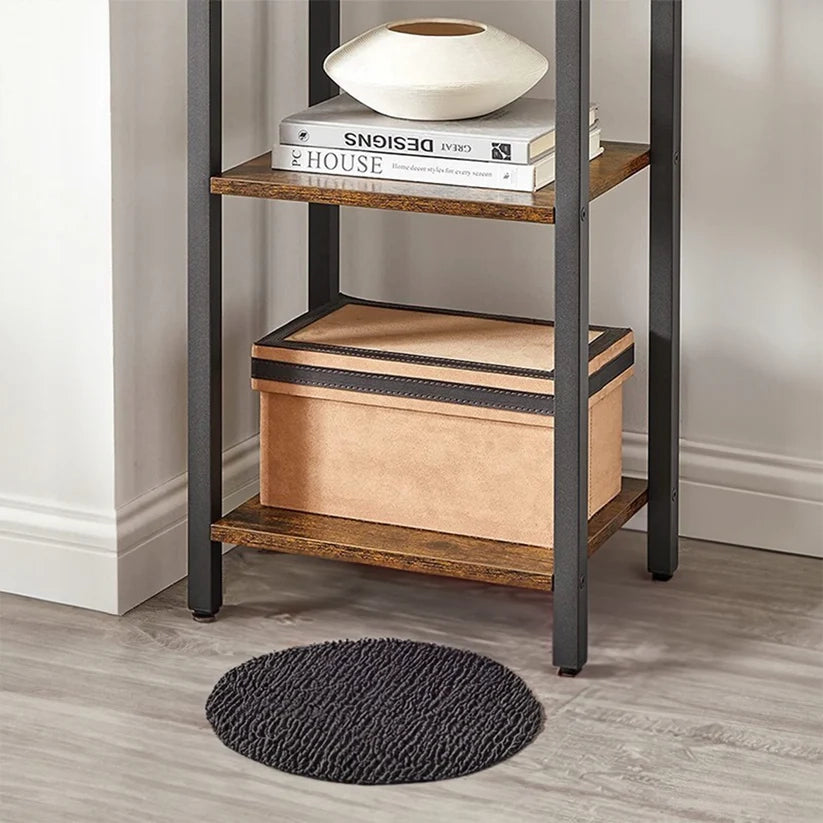 Libreria alta da 187,5 cm, finitura marrone, ideale per spazi ridotti.