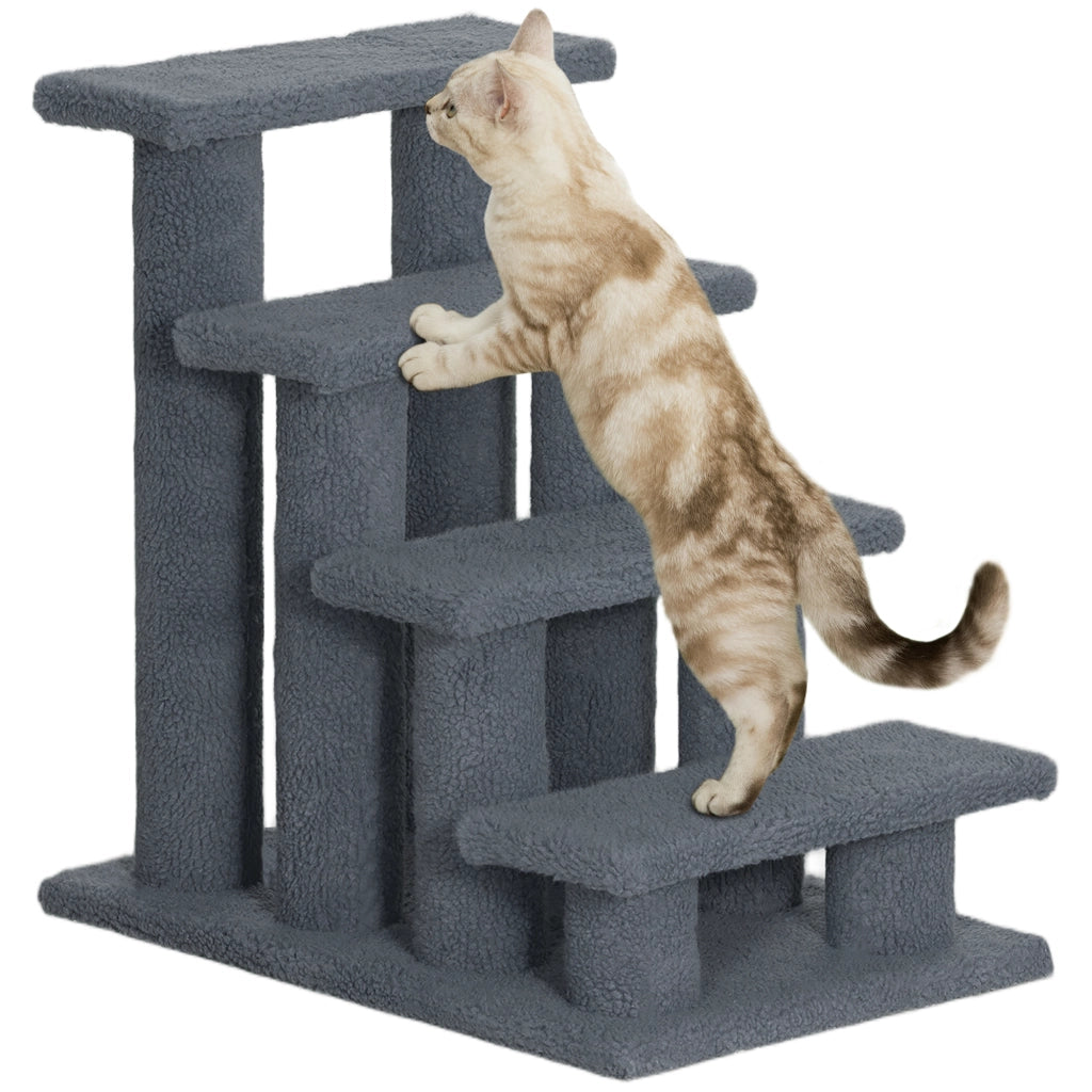 Scala per animali domestici con 4 gradini ¨C Minimal ¨C 61x41x60 cm grigio
