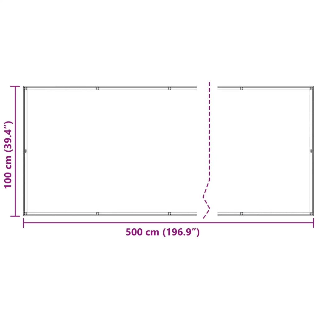 Schermo da balcone | Paravento da Balcone Giallo e Bianco 100 x 500 cm Tessuto Oxford