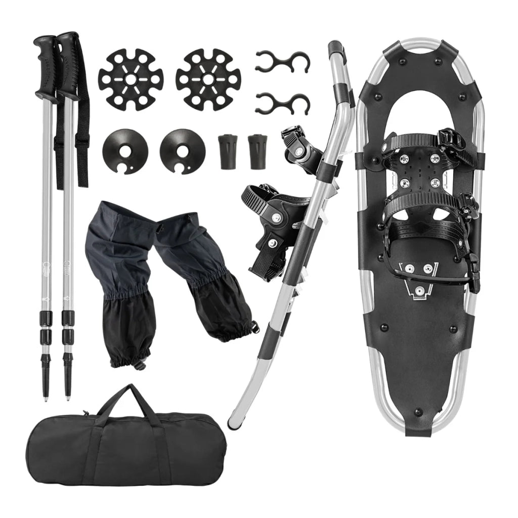 Set di 2 ciaspole ergonomiche 78 x 23 cm leggere e robuste massima galleggiabilità alluminio argento 20_0011931