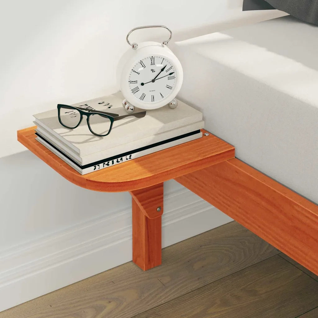 Letto con Tavolini Laterali Marrone cerato 200 x 220 cm 873258
