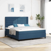 Letto a molle con materasso con led Blu 180 x 200 cm Tessuto
