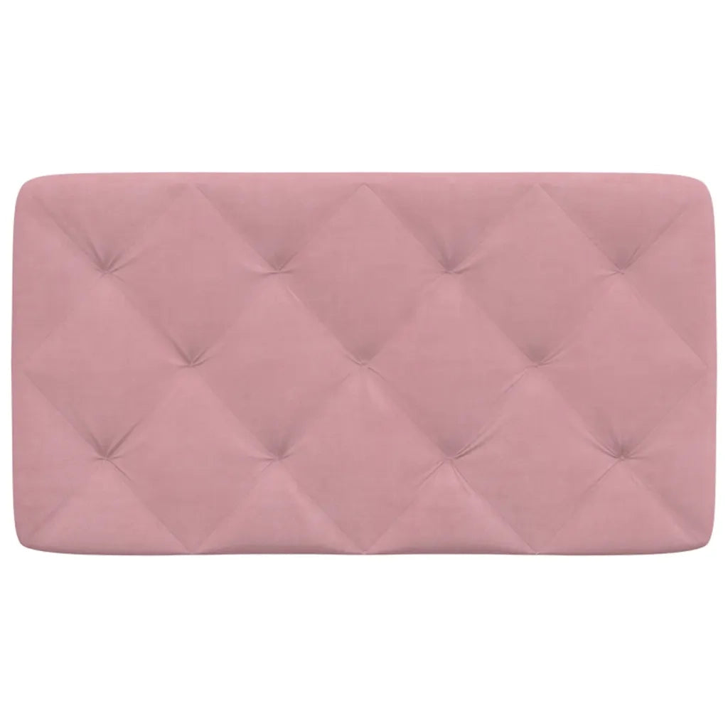 Coussin de tête de lit rose 80 cm velours