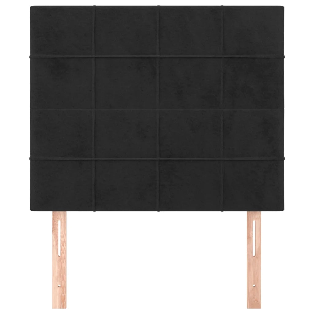 Testiera | Testata Nera 100x5x118/128 cm Velluto