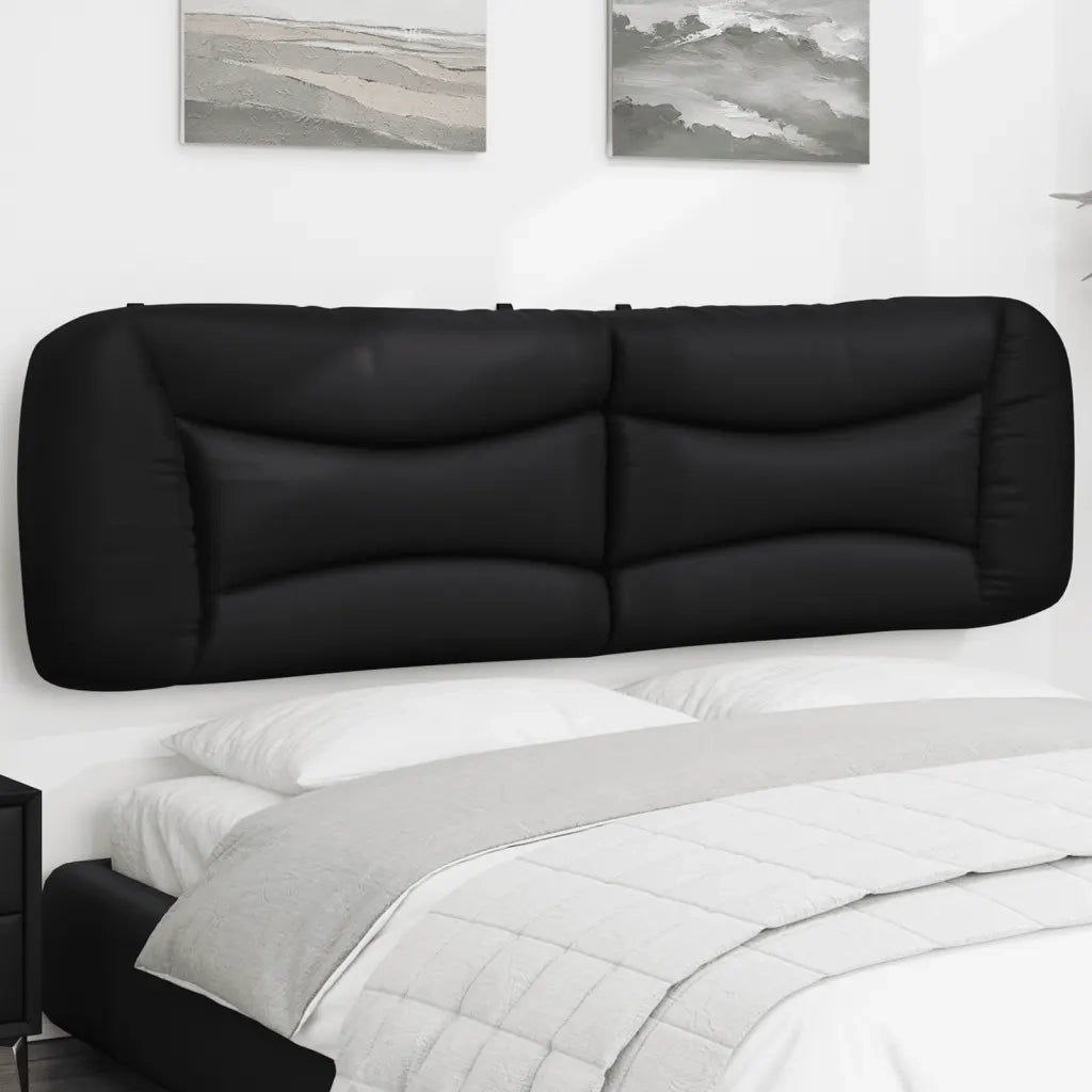 Coussin de tête de lit Hvar noir 180 cm similicuir