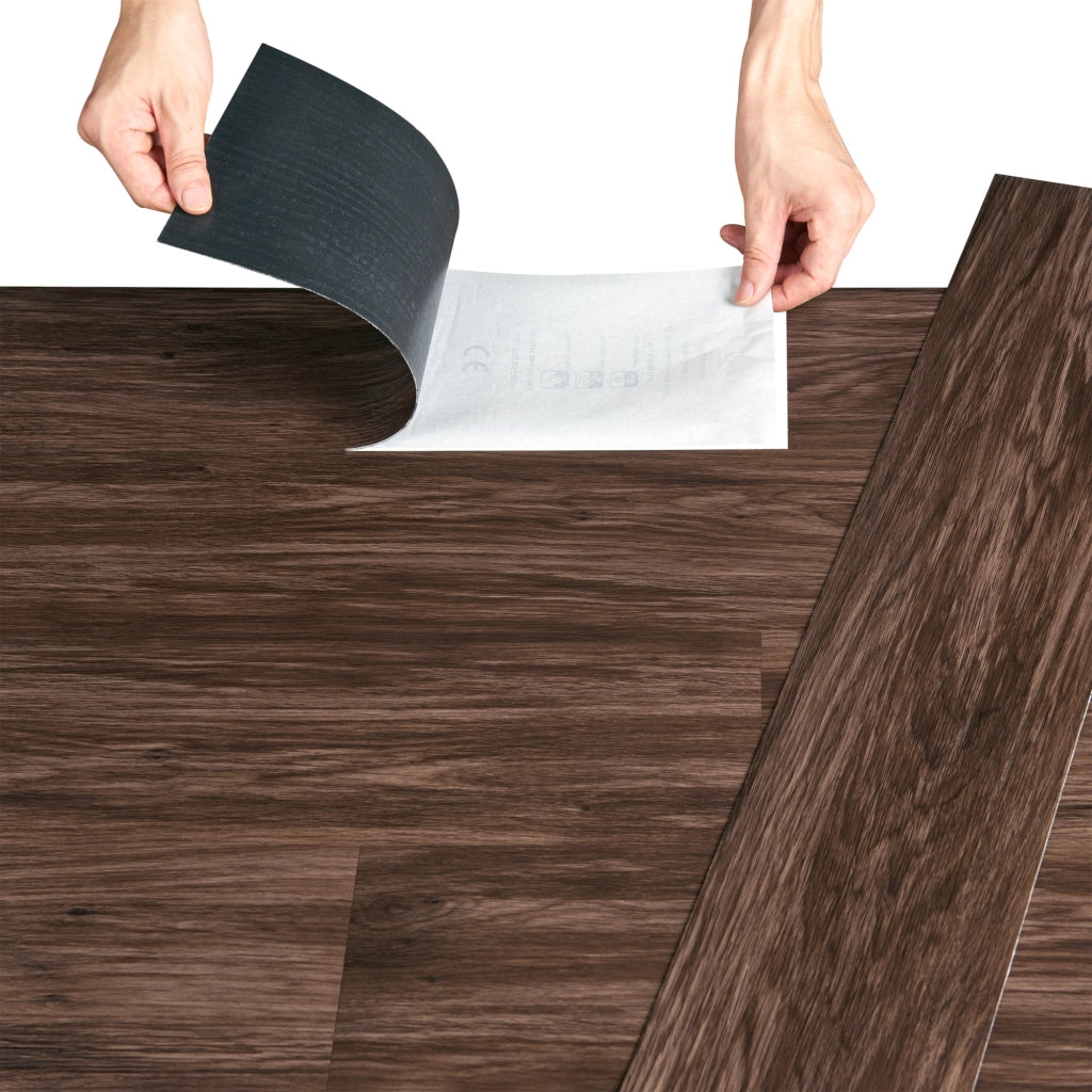 Pavimento Adesivo Vanola in PVC per Spazi Interni 7 listoni = 0,975 m² Effetto Rovere 'Smoked' NEU.HOLZ