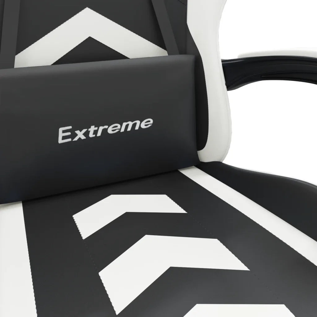 Sedia da Gaming | Sedia da e-sports Nero e Bianco in Similpelle