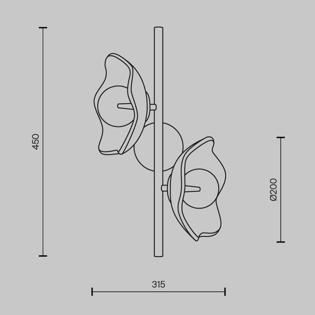 Applique Moderna Miracle Metallo Ottone 2 G9 Ip20