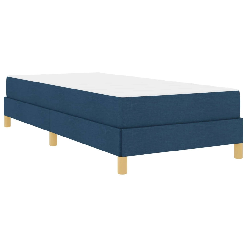 Letto a molle con materasso Blu 90 x 190 cm Tessuto