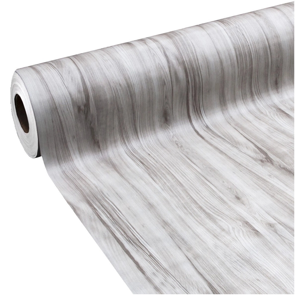 Pavimento PVC 140x150 Cm Rivestimento Rotolo Vinile 30 Misure Legno Parquet Venato Grigio Dis B