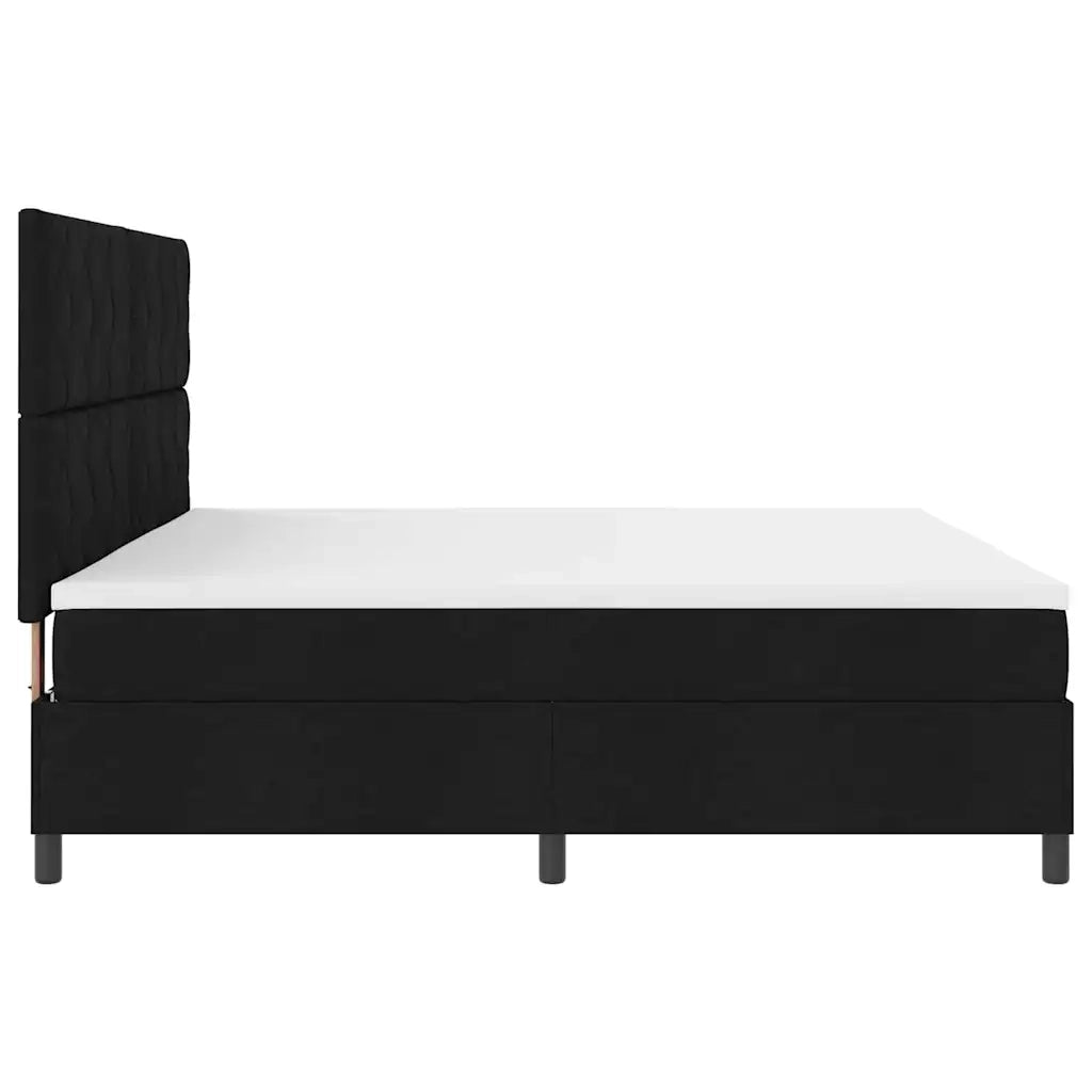 Letto a molle con materasso Nero 200 x 200 cm Tessuto 3339492