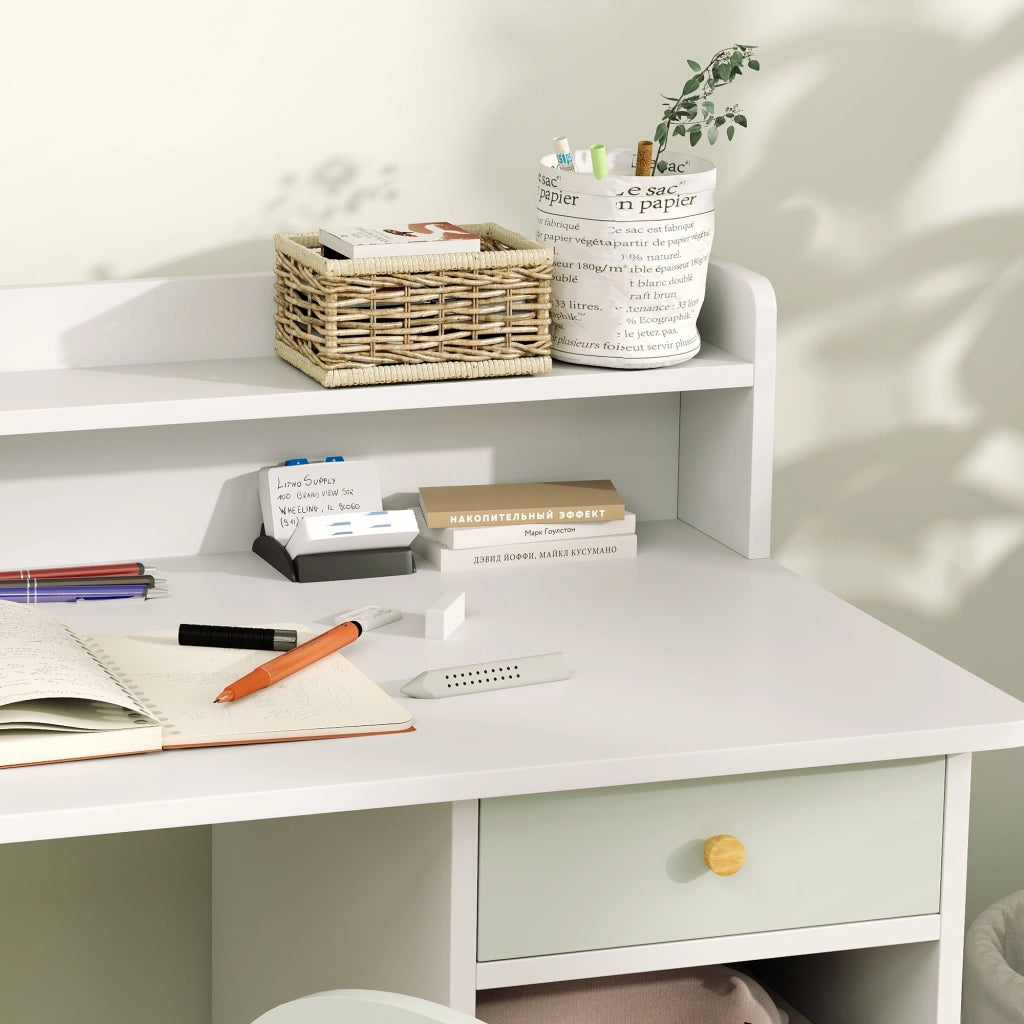Scrivania bambini con sedia e cassetti ¨C Xylo ¨C verde 85x48x73 cm