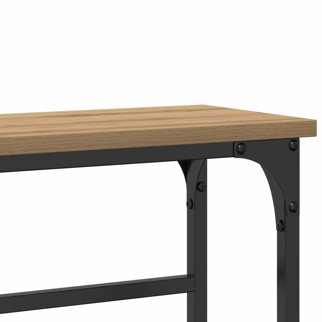 Table console Chêne artisanal 75 x 19,5 x 75 cm