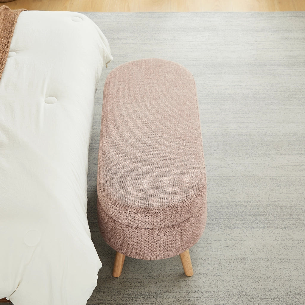 PANCA Contenitore 110 cm in velluto rosa