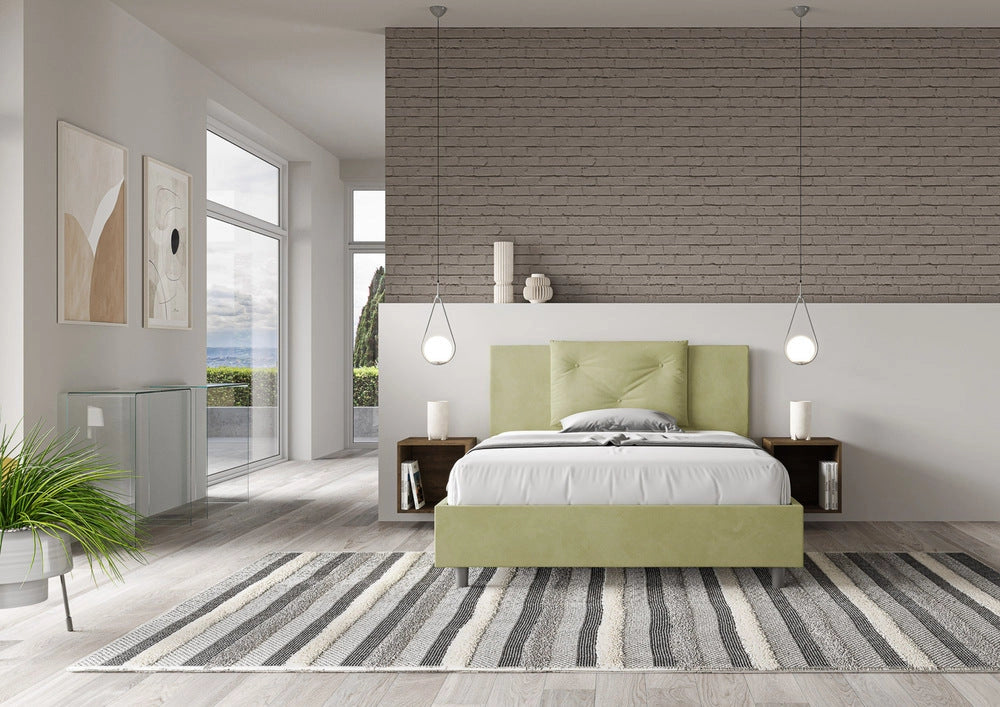 Letto Matrimoniale 160x210 cm con Rete Appia Tè Verde