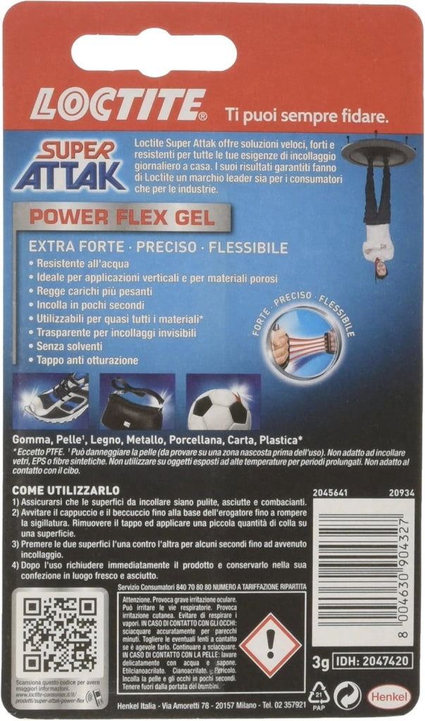 SUPER ATTAK POWER GEL GR.3 - 24 blister LOCTITE