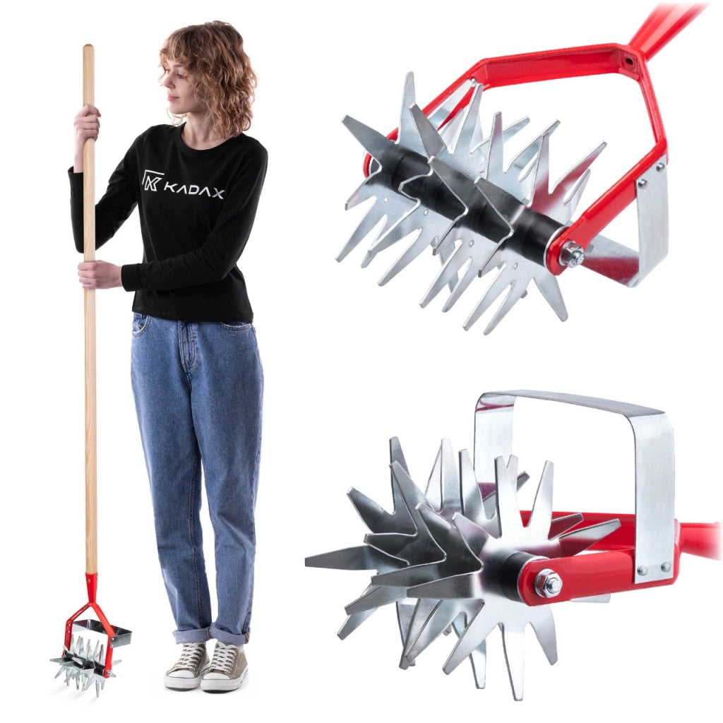 Coltivatore KADAX, allentatore di terreno, diserbante rotativo manuale con sottotagliatore, potente