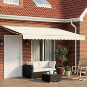 Cornice per Tenda Manuale con LED Crema e Bianco 4 × 3 m 3420611