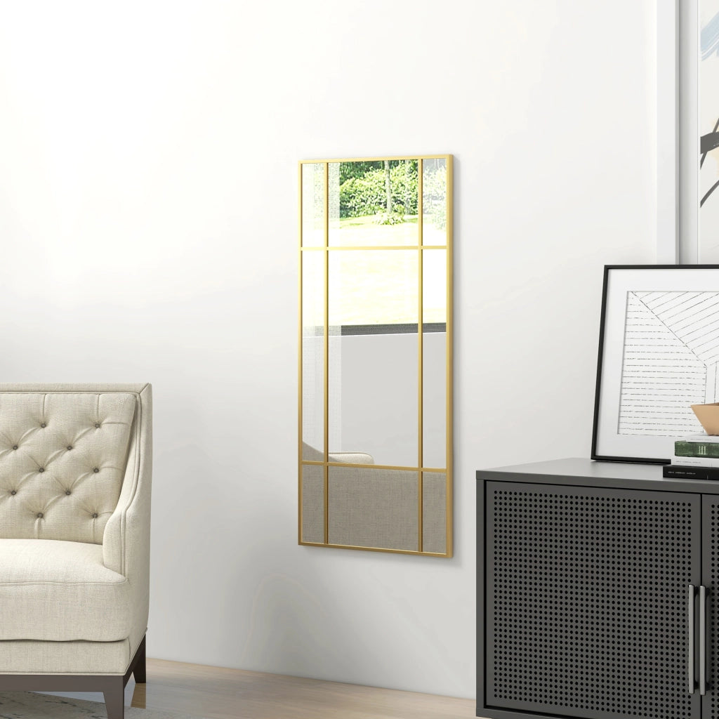 Specchio da Parete Finestra ¨C Minimal ¨C Oro 110x50cm