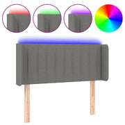Testiera | Testata a LED Grigio Scuro 83x16x78/88 cm in Tessuto