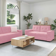 Divano 2 pz Rosa Velluto 3324724