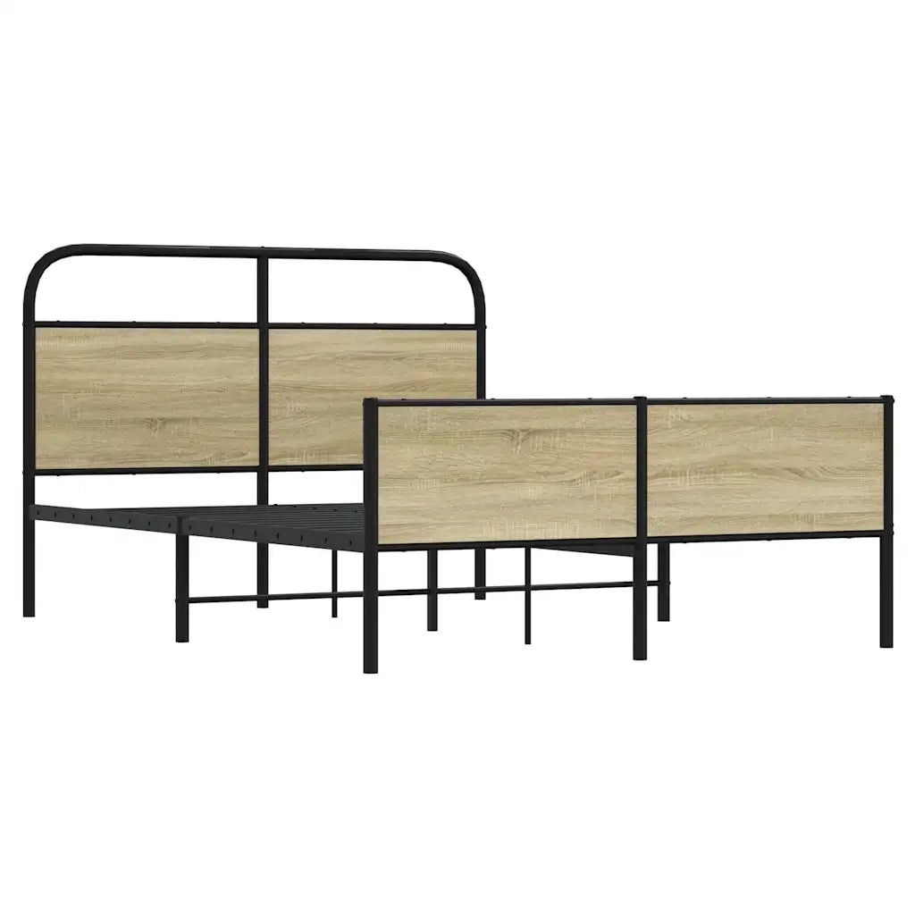 Giroletto senza Materasso-Struttura Letto Rovere Sonoma 140x200cm in Truciolato 778502