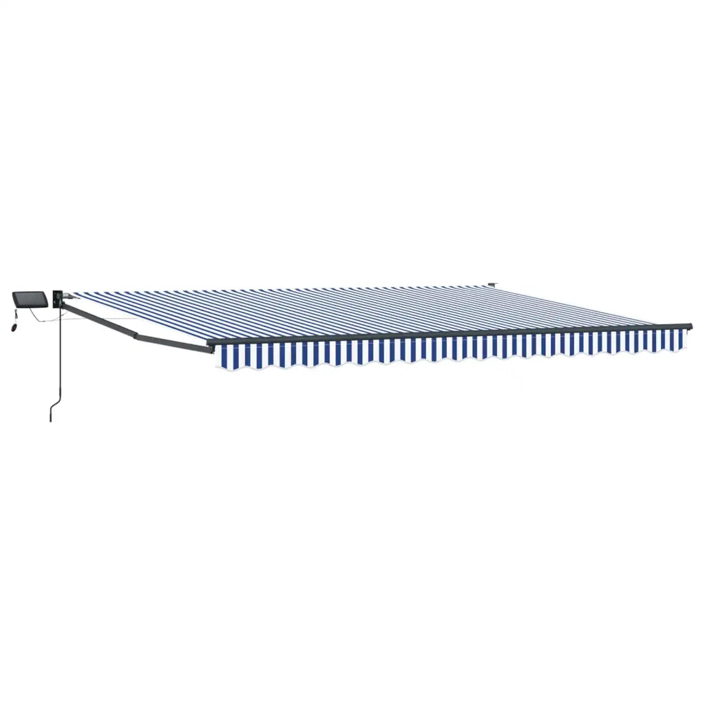 Tenda retrattile manuale con LED Blu, Bianco, Antracite 4 x 2 m 3419398
