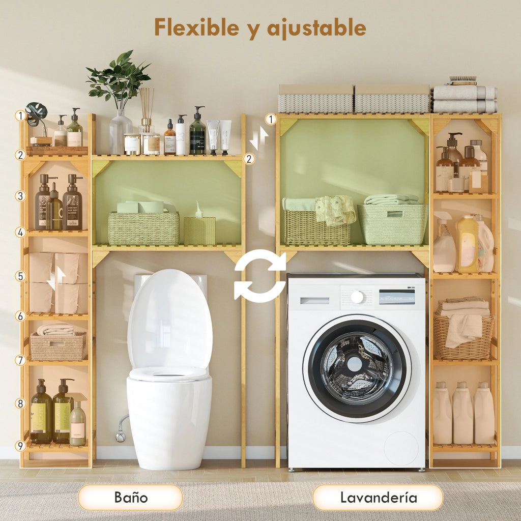 Scaffale Bagno Bamb¨´ ¨C Xylo ¨C Ripiani Regolabili Naturale