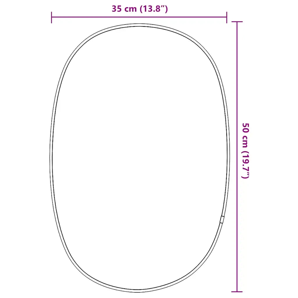 Specchio da Parete Dorato 50x35 cm 348217