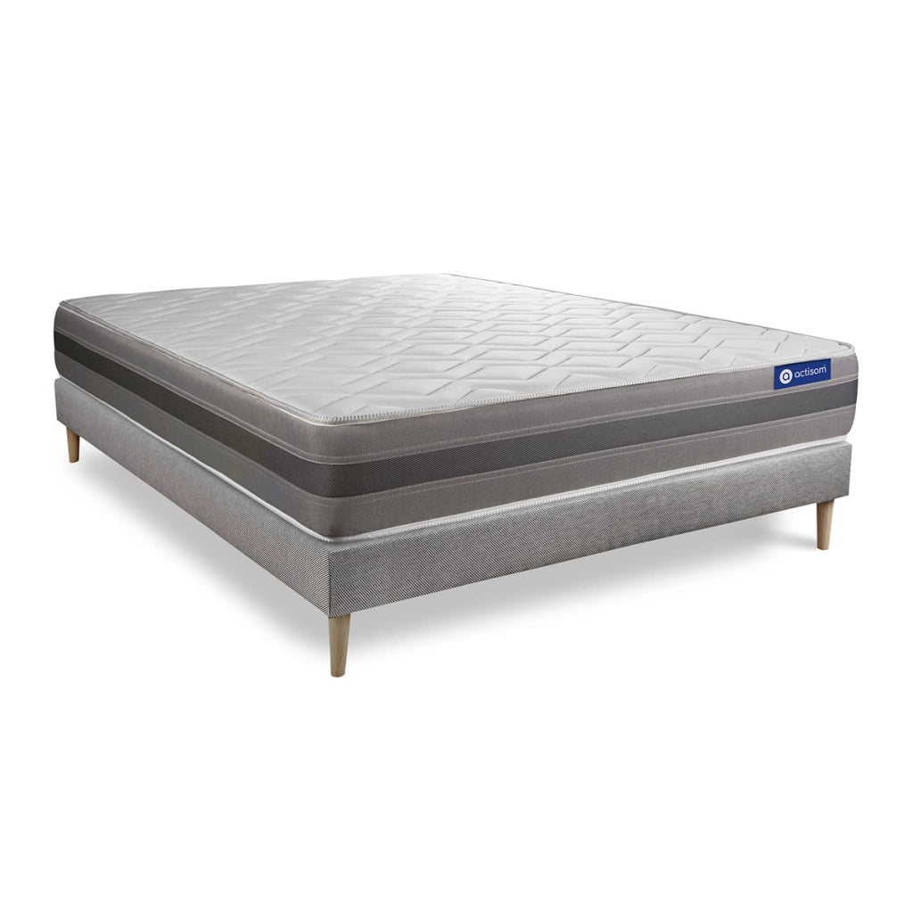 Kit rete e materasso matrimoniale Actilatex relax 160x200cm - Spessore : 24cm - Lattice e memory foam - Moderatamente rigido